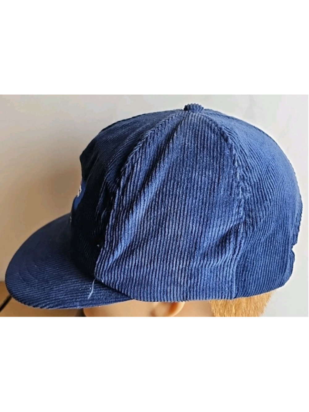 Vintage Irving Nova Scotia Hat Snapback Adjustable Corduroy Blue Gas Oil Petro - Picture 3 of 10
